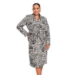 Sergio Hudson x Target -Black & WhiteAnimal Print Trench Coat | 3X 24W/26W